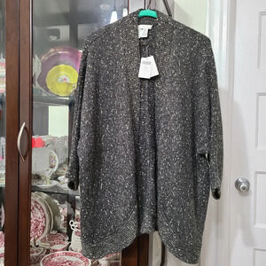 Chico's Women's Fergie Sparkle Alpaca Chunky Knit Wool Blend Long Cardigan XL